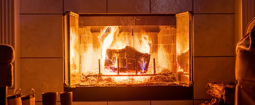 Mendota Hearth Landscape Fireplace Installation in Levittown, New York