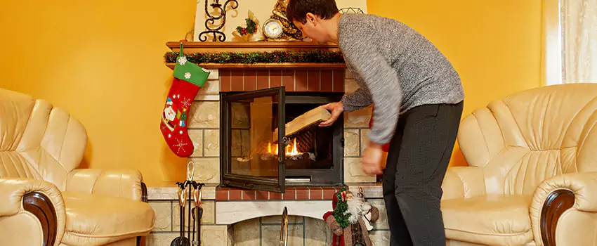 Rusted Metal Fireplace Restoration in Levittown, New York