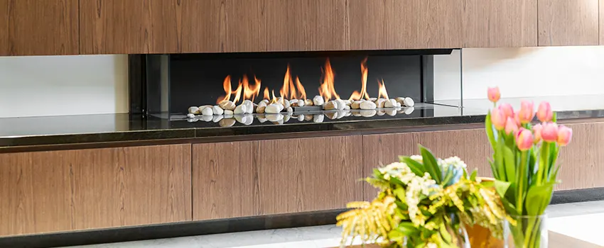 Double-height Fireplace Design Refurbishment in Levittown, New York